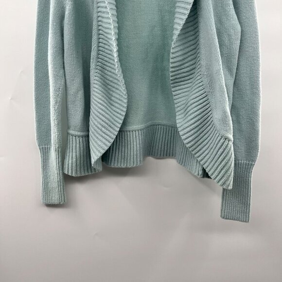 Talbots Women's Open Front Tight Knit Cardigan Mint Size Small Wool Blend - Picture 3 of 9